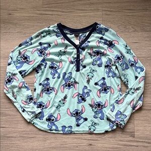 Disney Stitch Pajama Top Size L